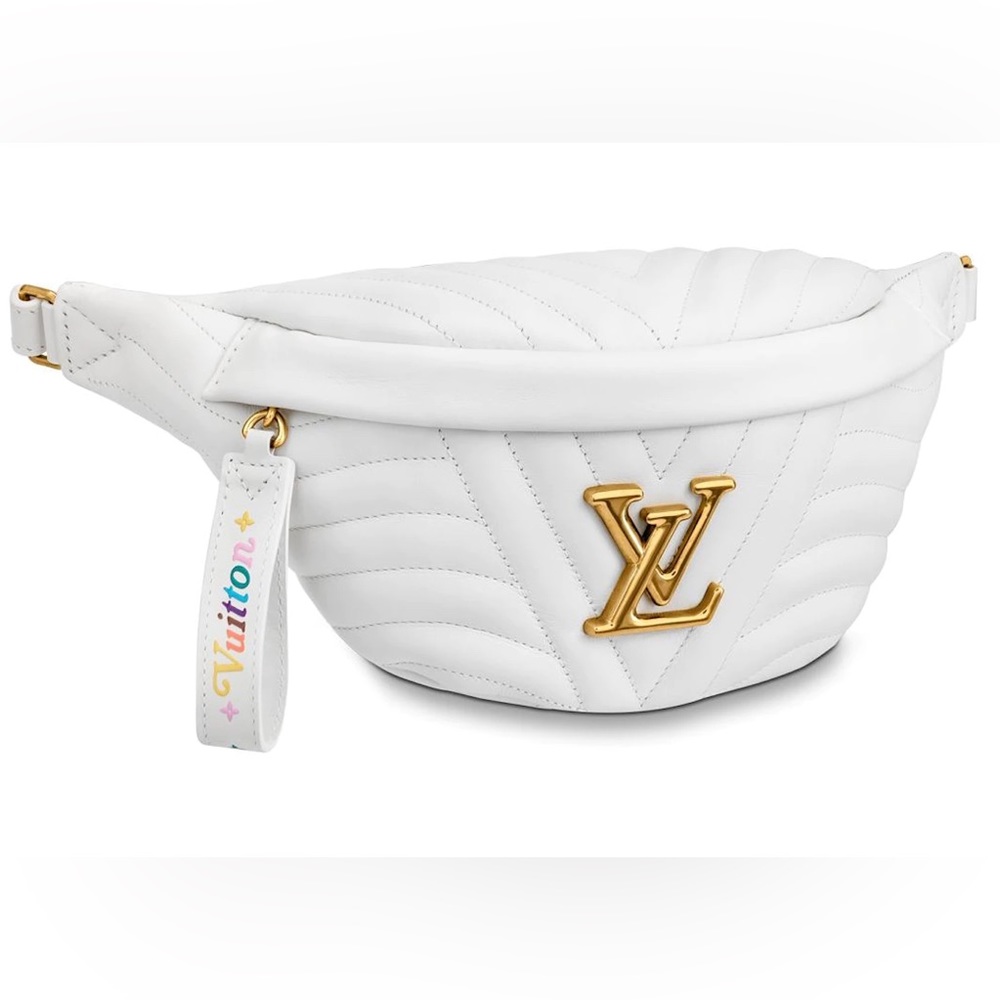 Louis Vuitton White and Gold Quilted Bag